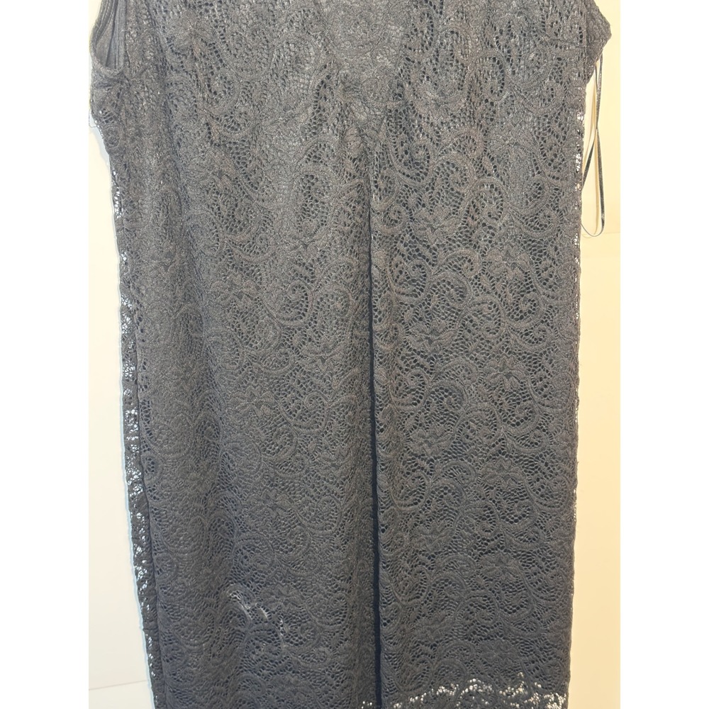 Y2K Candies Lace Sheath Dress Size XL Black Floral Stretch Coquette Semi-Formal - Picture 3 of 10